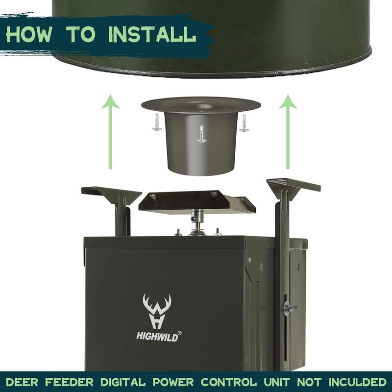 Highwild 12-Volt Deer Feeder Replacement Funnel - 2.5" Drop Funnel for Game Feeder - Image 4